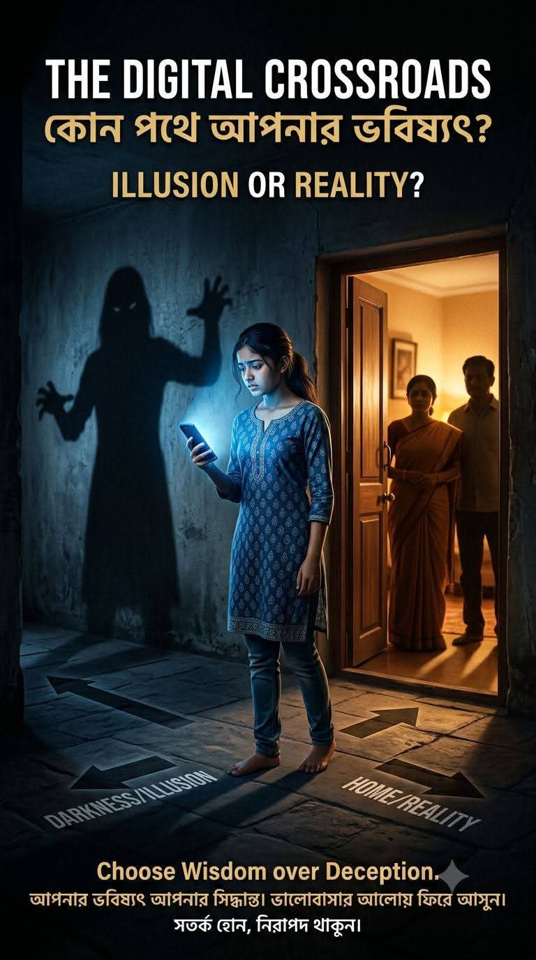 ভার্চুয়াল আলোয় ধোঁকা খাবেন না: বাবা-মায়ের ভালোবাসার ছায়াই সবচেয়ে নিরাপদ আশ্রয়!